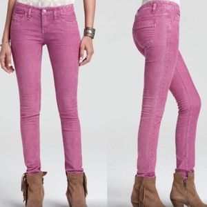 Free People Hot Rose Pink Corduroy Woman’s Skinny Jeans Size 26